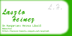 laszlo heincz business card