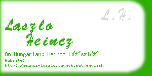 laszlo heincz business card